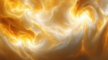 Abstract swirling clouds in warm golden and white tones