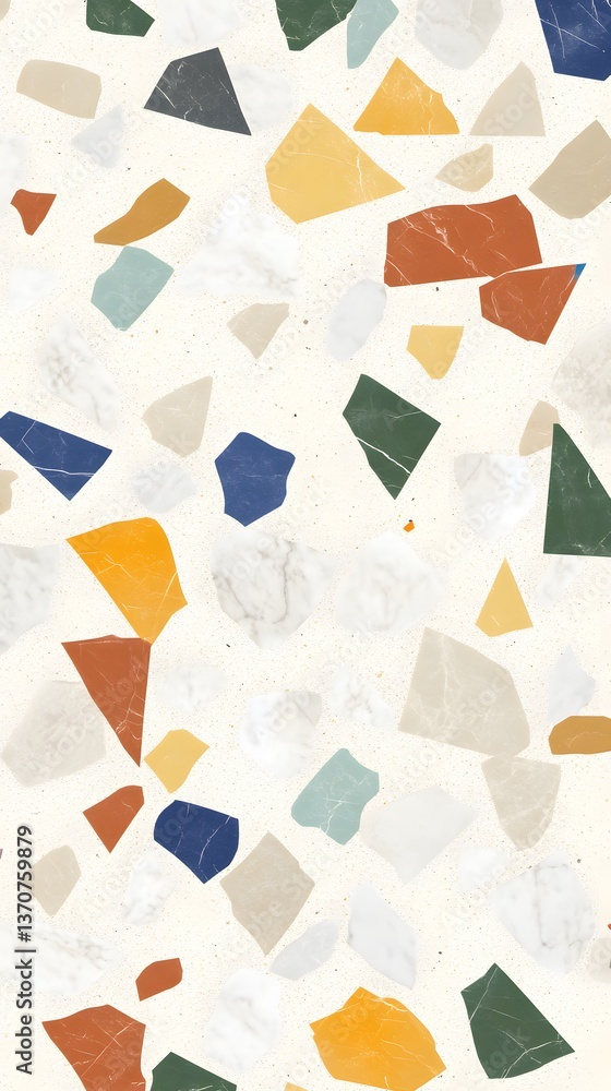 Poster abstract terrazzo texture background colorful stone pattern