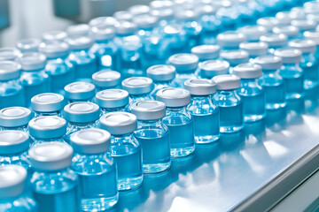 Fototapeta premium Vaccine Vials on the Line