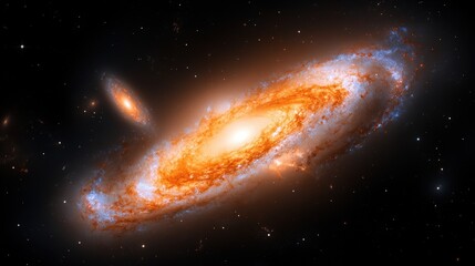 Captivating Cosmic Collision A Spiral Galaxy Merging with a Dwarf Galaxy