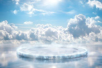 Mystical Ring Floating Beneath Radiant Skies