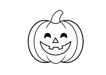 black and white svg vector, Halloween pumpkin icon
