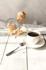Traditional sweet crispy pastry - faworki or angel wings.