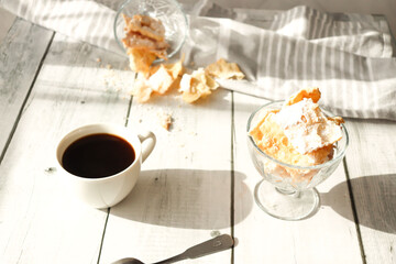 Traditional sweet crispy pastry - faworki or angel wings.