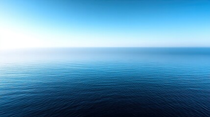 Obraz premium The calm waters reflect the beauty of a cloudless, radiant morning sky