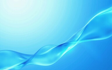 Obraz premium Vibrant blue and white flowing abstract wave background - stylish graphic design expressing futuristic technology, coolness, and dynamic movement