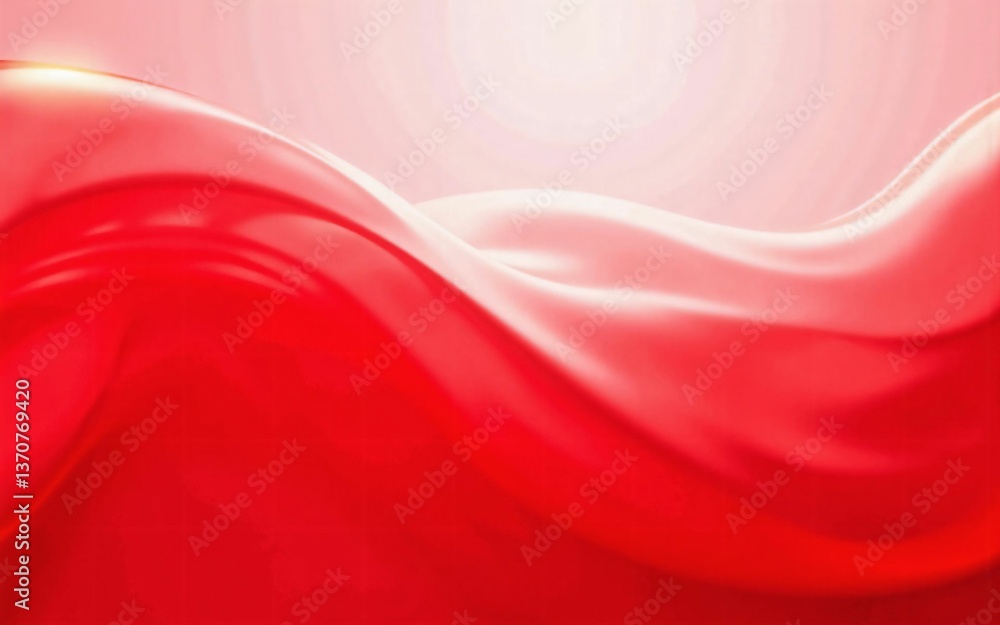 Poster elegant and smooth abstract wave background transitioning from deep red to bright orange - expressin
