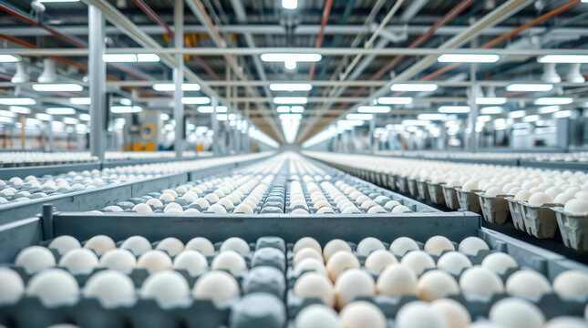 Sorting eggs in a fast paced commercial egg production facility in a factory