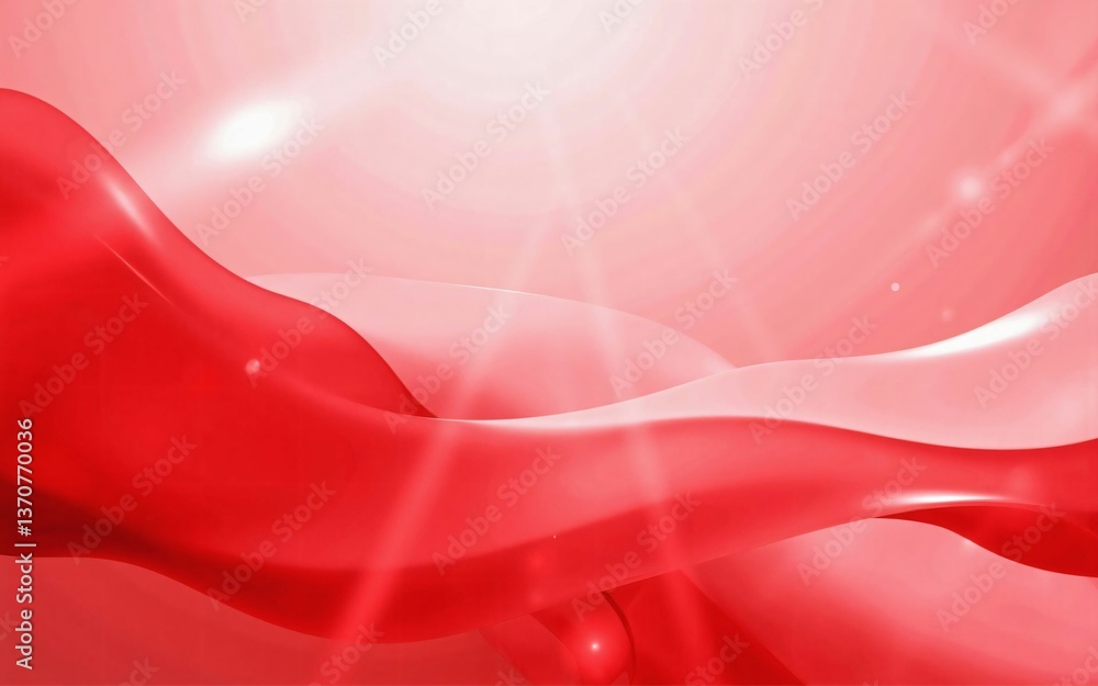 Poster elegant and smooth abstract wave background transitioning from deep red to bright orange - expressin