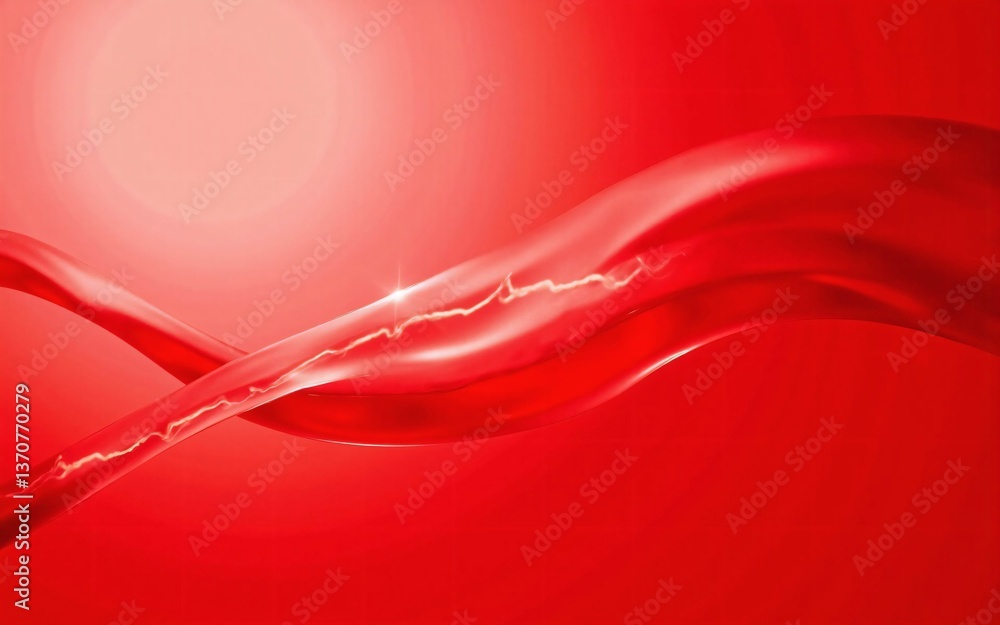 Poster elegant and smooth abstract wave background transitioning from deep red to bright orange - expressin