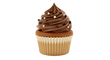 Isolated Chocolate Swirl Cupcake