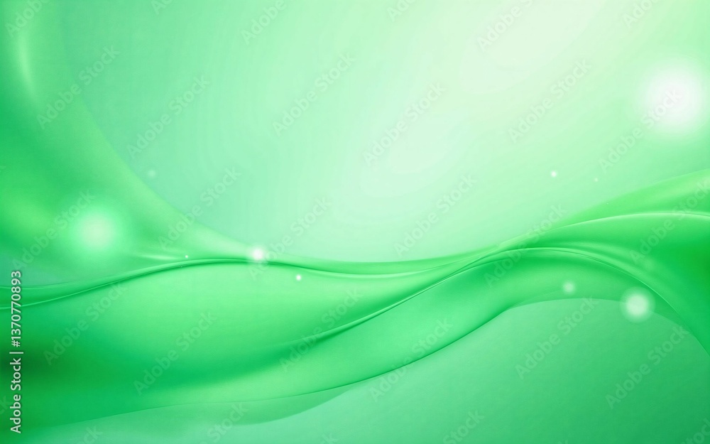 Poster elegant and smooth abstract wave background transitioning from deep green to bright light green - ex