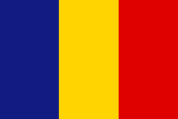 National Romania flag. Official colors and proportion.