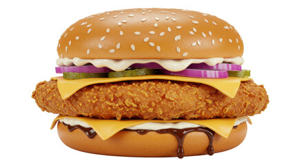 Isolated Chicken Burger