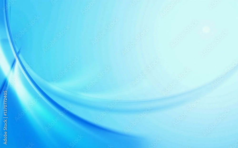 Fototapete elegant and smooth abstract wave background transitioning from deep blue to light blue - expressing 