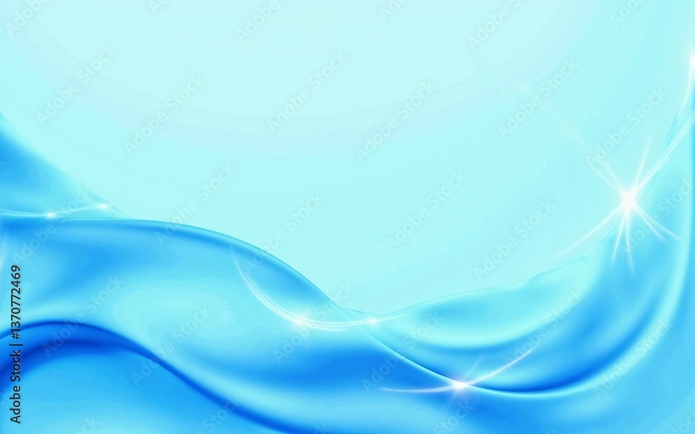 Poster elegant and smooth abstract wave background transitioning from deep blue to light blue - expressing 