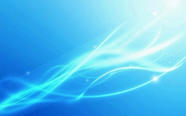 Fototapeta premium Elegant and smooth abstract wave background transitioning from deep blue to light blue - expressing intelligence, trust, and refined beauty