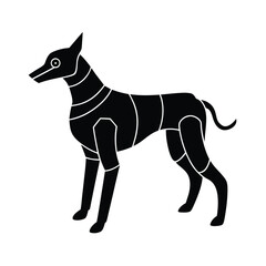 Stylized Dog Silhouette Vector Graphic.