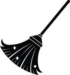 Broom Silhouette Vector