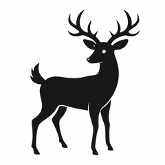 Fototapeta premium deer silhouette vector illustration