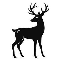 Naklejka premium deer silhouette vector