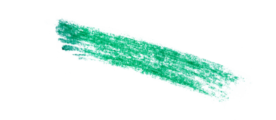 abstract green pencil stroke on transparent background