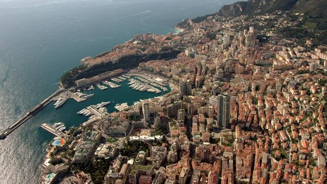 monaco monte carlo avec le port hercule depuis la mer plan s&eacute;quence partie 2 sur 3
