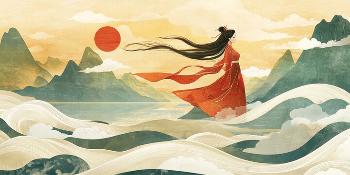 Chinese New Year Festive Flat Vector Posters: Elegant Designs for Celebrations, Greetings, and Cultural Events
