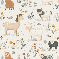 Obraz premium Modern Geometric Seamless Pattern: Versatile Digital Design for Websites, Textiles, Wallpaper, and More 