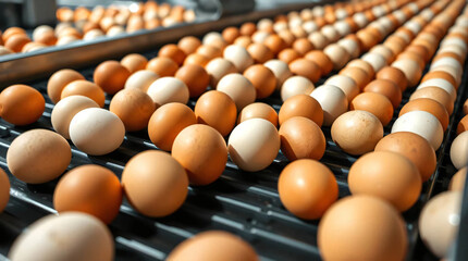 Sorting eggs in a fast paced commercial egg production facility in a factory
