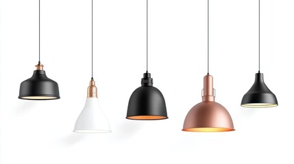 Pendant Light Isolated on a Blank White Background