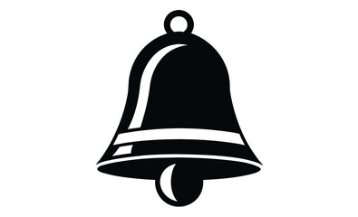 Christmas silver bell silhouette, christmas silver bell black silhouette 