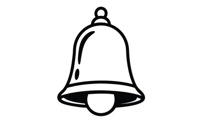 Christmas silver bell silhouette, christmas silver bell black silhouette 