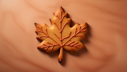 Autumn maple leaf cookies