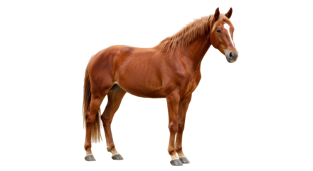 Isolated Brown Horse