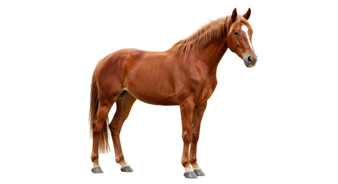 Isolated Brown Horse