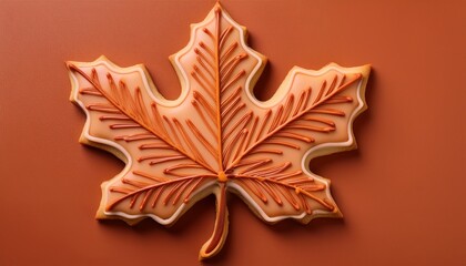 Autumn maple leaf cookies