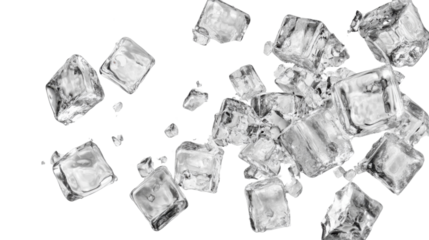 ice cubes on black background