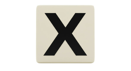 Isolated Letter X Tile
