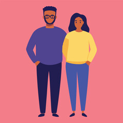 vector illustration of a couple