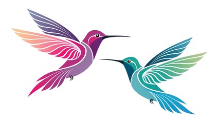 Obraz premium vector illustration of a hummingbird
