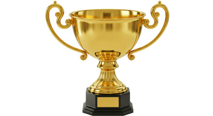 Isolated Golden Trophy Cup
