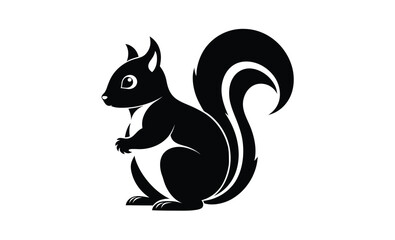 Squirrel vector icon silhouette