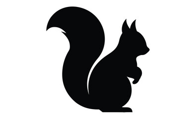 Squirrel vector icon silhouette