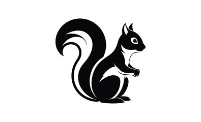 Squirrel vector icon silhouette