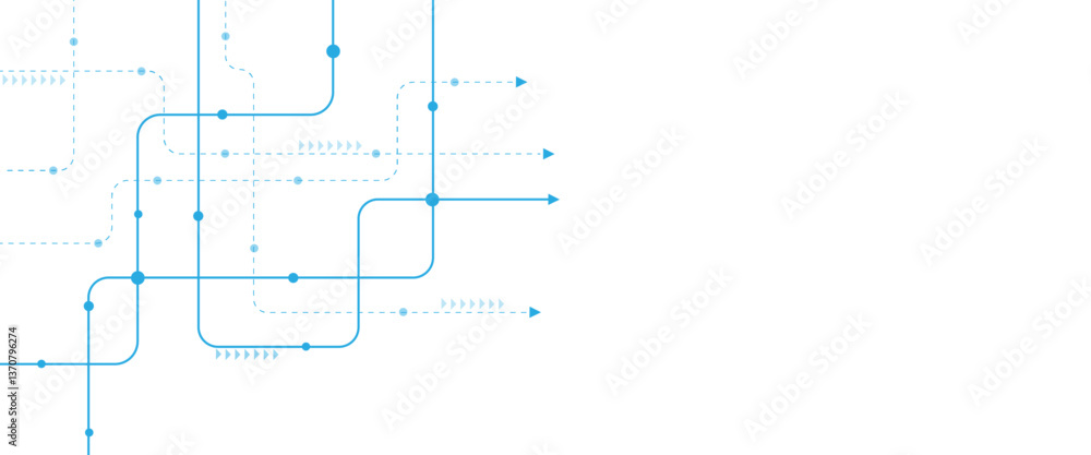 Leinwandbilder abstract futuristic technology background. technology background with crossed lines and dots.
