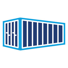 Container Solid Blue Icon