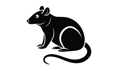 A rat vector icon silhouette