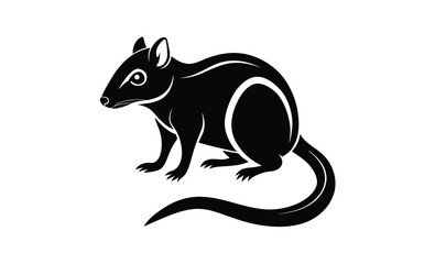 A rat vector icon silhouette