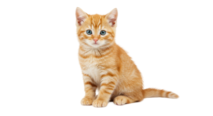 Isolated Cute Orange Kitten